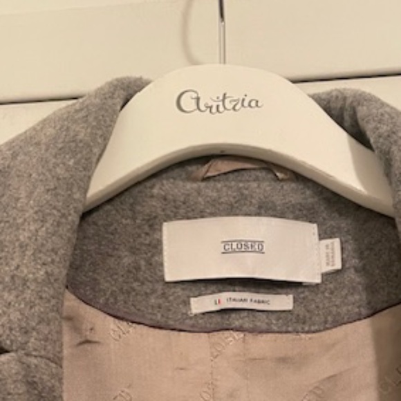Closed Denim Brand - Grey Wool Coat - Picture 7 of 14